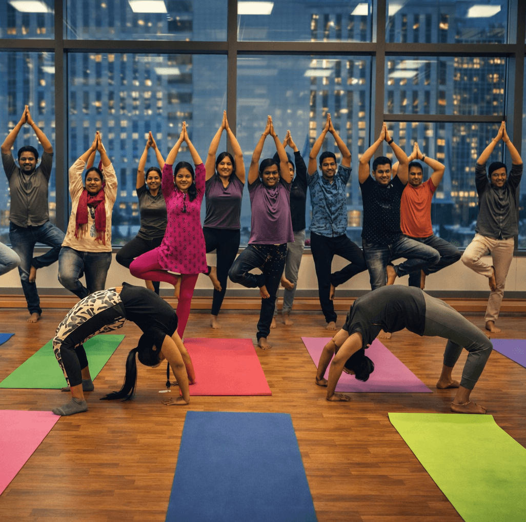 Corporate wellness programs at Moksha Yoga Studio